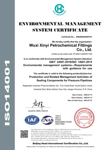 ISO 14001 · Environmental management English certificate